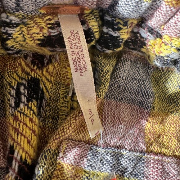 Free People Womens Small Desert Heat Harem Pants Knit Yellow Combo Southwestern - Picture 7 of 15